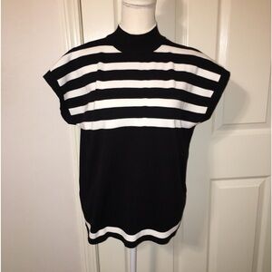 NWOT Striped Mock Neck Lightweight Sweater